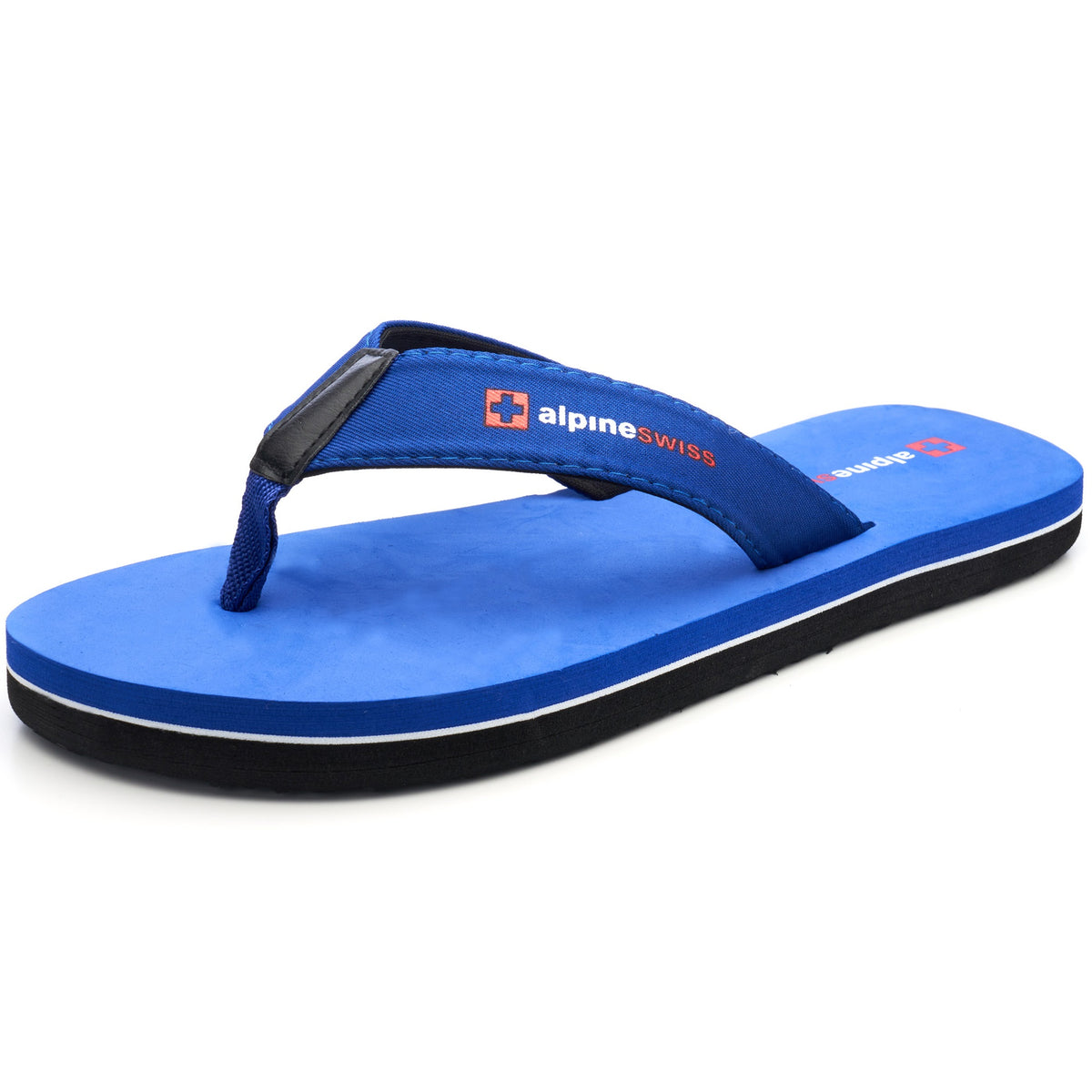 Alpine Swiss Mens Flip Flops Lightweight Thong Sandals Beach Slides EVA Sole for – Royal Blue