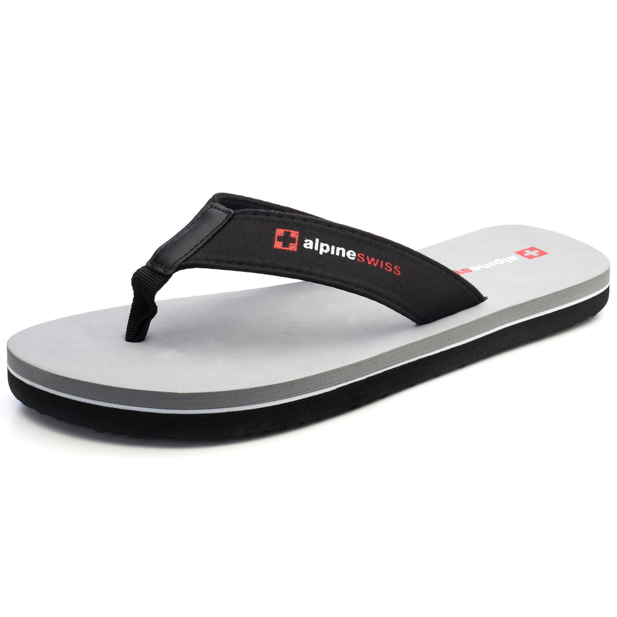 Alpine Swiss Mens Flip Flops Lightweight Thong Sandals Beach Slides EVA Sole for – Koala Gray