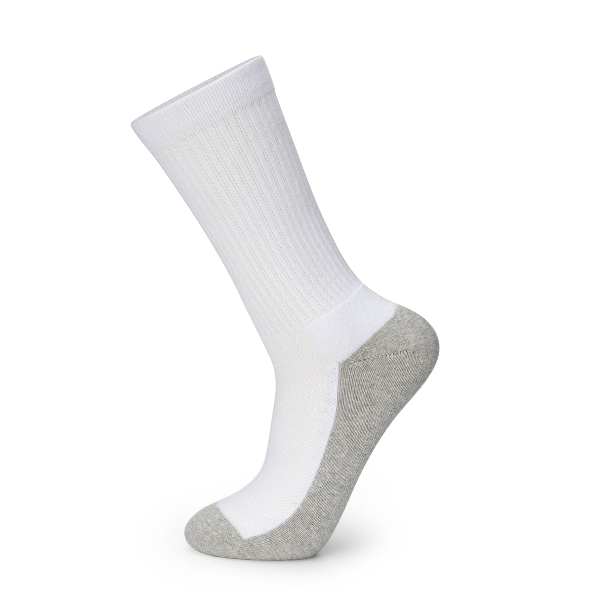 Alpine Swiss Mens 3 Pack Crew Socks Cotton Athletic Performance Socks Size 6-12 – 3 Pack White