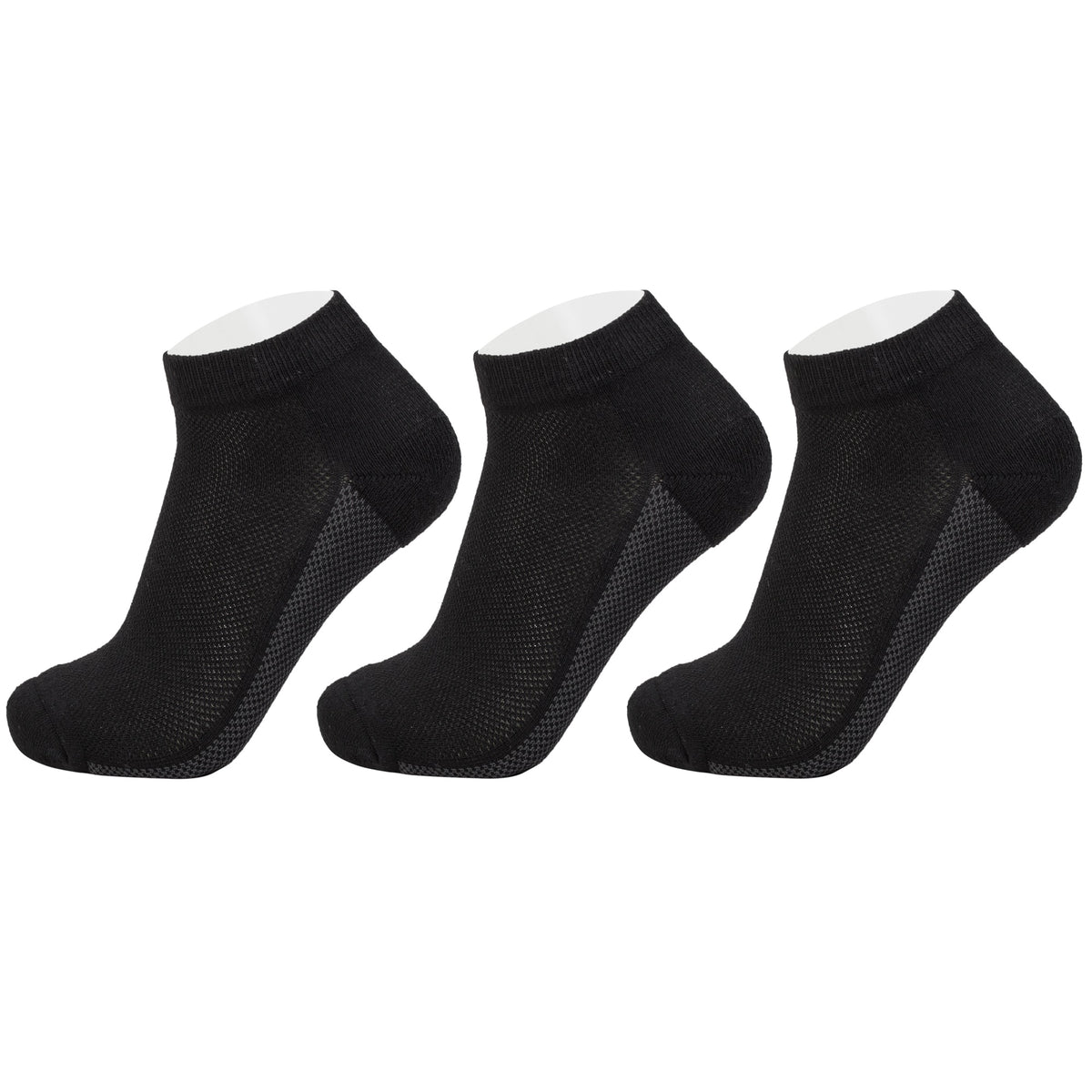 Alpine Swiss Mens Athletic Performance Low Cut Ankle Socks Cotton Multipack Sock – 3 Pack Black