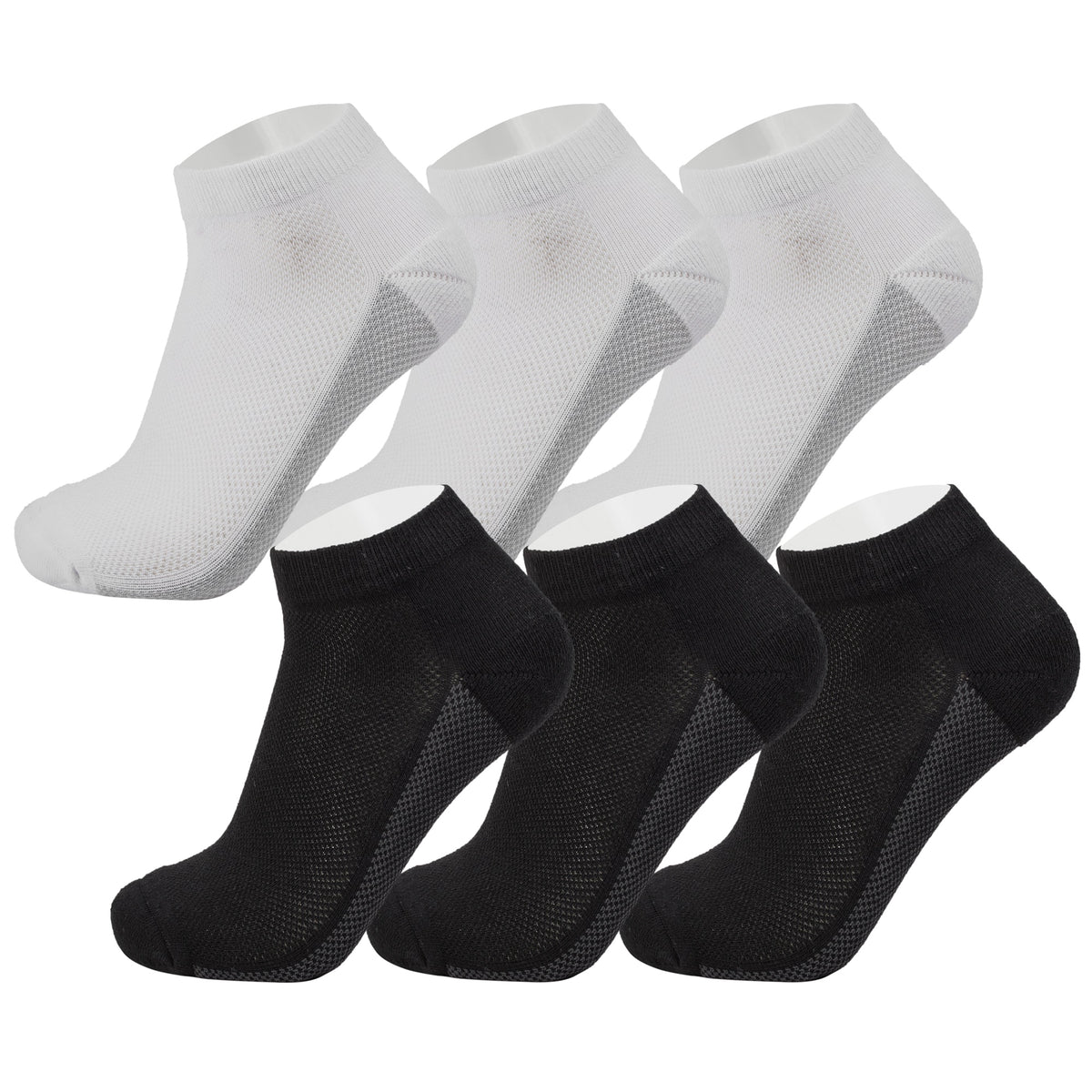 Alpine Swiss Mens Athletic Performance Low Cut Ankle Socks Cotton Multipack Sock – 6 Pack Mix