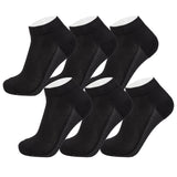 Alpine Swiss Mens Athletic Performance Low Cut Ankle Socks Cotton Multipack Sock – 6 Pack Black