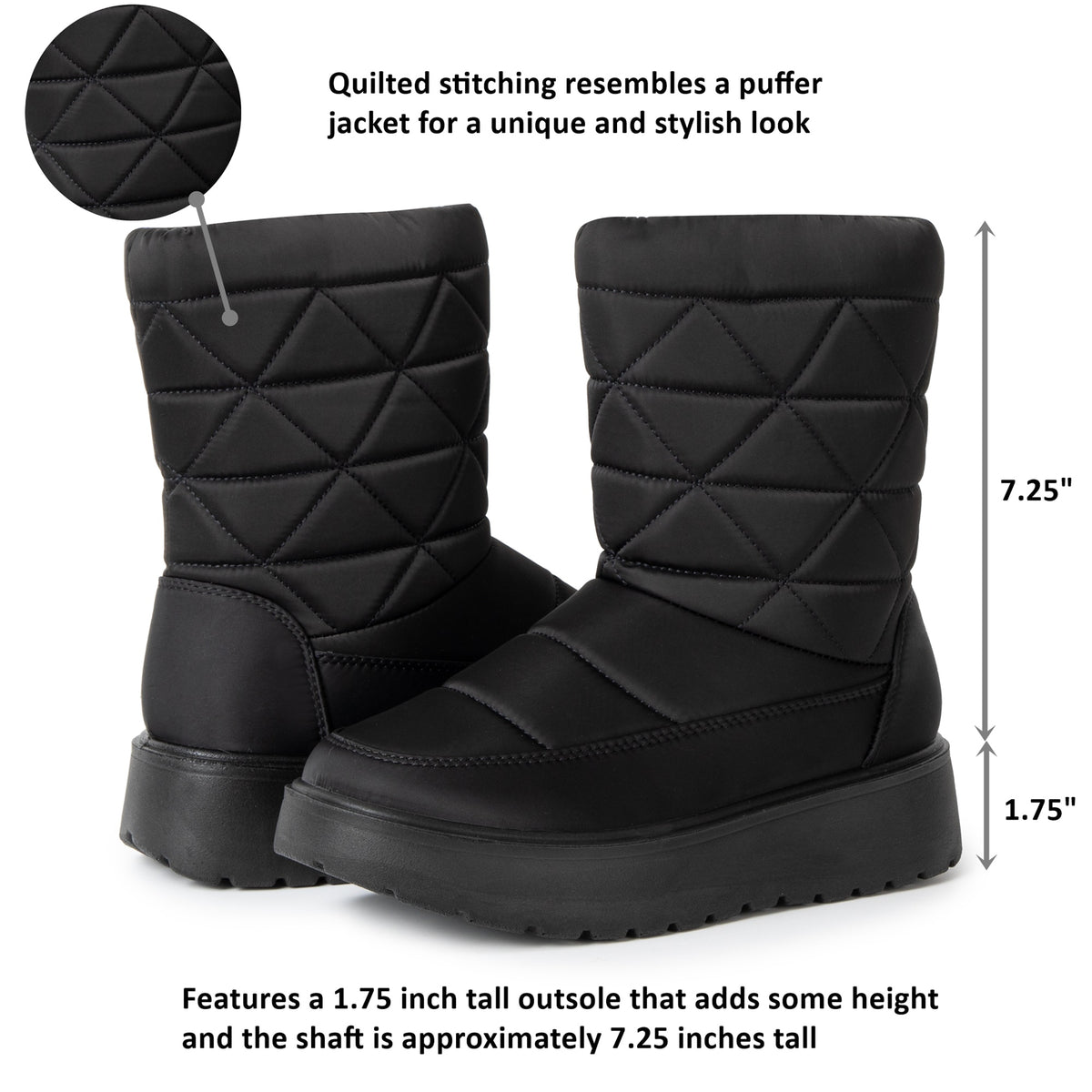 Alpine Swiss Zoey Women’s Winter Boots – Black