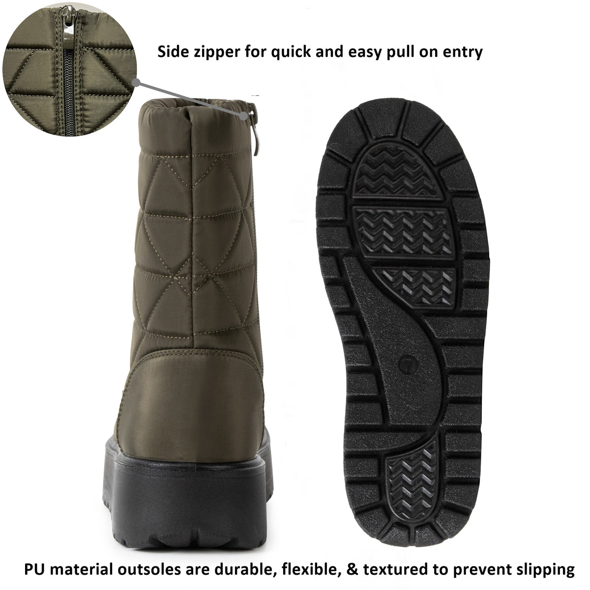 Alpine Swiss Zoey Women’s Winter Boots – Olive