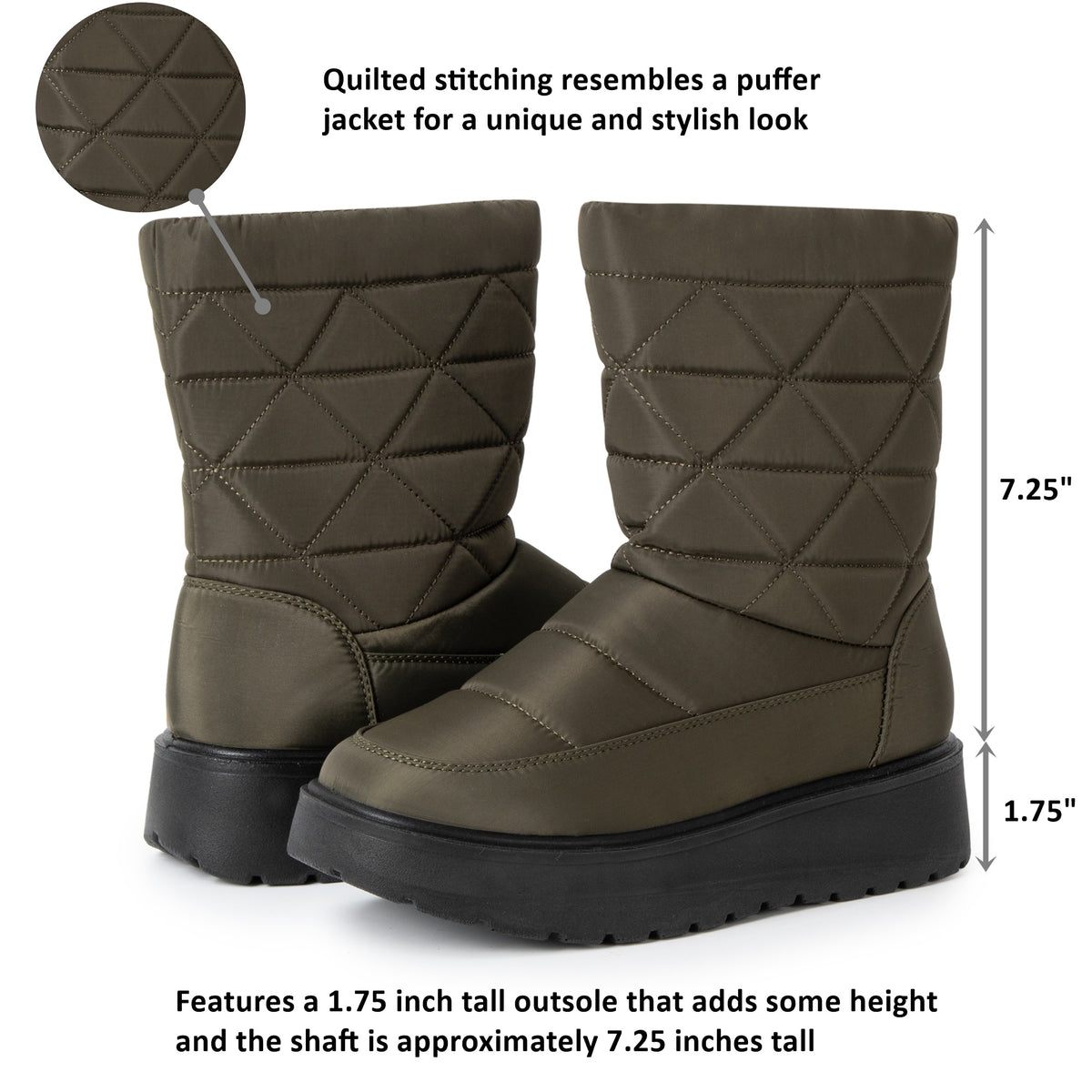 Alpine Swiss Zoey Women’s Winter Boots – Olive