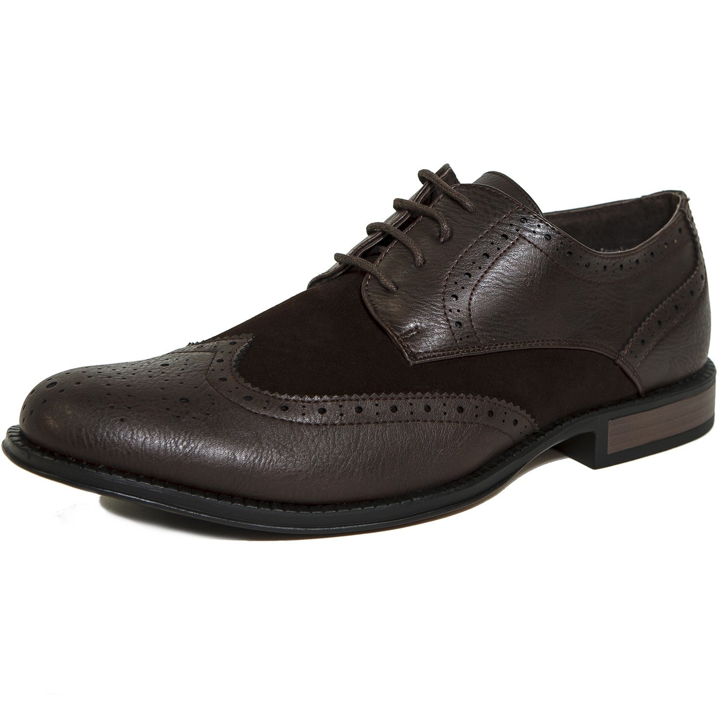 Alpine Swiss Zurich Mens Wing Tip Oxfords Two Tone Brogue