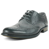 Alpine Swiss Zurich Mens Wing Tip Dress Shoes Two Tone Brogue Lace Up Oxfords – 2-Tone Gray