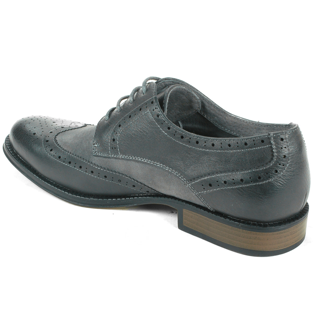 Alpine Swiss Zurich Mens Wing Tip Dress Shoes Two Tone Brogue Lace Up Oxfords – 2-Tone Gray