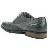 Alpine Swiss Zurich Mens Wing Tip Dress Shoes Two Tone Brogue Lace Up Oxfords – 2-Tone Gray