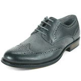 Alpine Swiss Zurich Mens Wing Tip Dress Shoes Two Tone Brogue Lace Up Oxfords – 2-Tone Gray