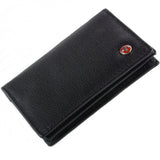 Alpine Swiss Expandable Business Card Case Genuine Leather Front Pocket Wallet – Black
