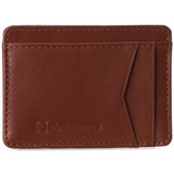 Alpine Swiss Men RFID Safe Minimalist Front Pocket Wallet Leather Thin Card Case – Smooth Finish Tan