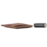 Alpine Swiss Men RFID Safe Minimalist Front Pocket Wallet Leather Thin Card Case – Nubuck Tan