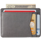 Alpine Swiss Men RFID Safe Minimalist Front Pocket Wallet Leather Thin Card Case – Gray