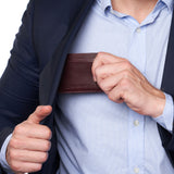 Alpine Swiss Men RFID Safe Minimalist Front Pocket Wallet Leather Thin Card Case – Burgundy