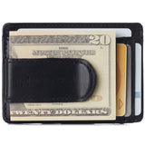 Alpine Swiss Mens RFID Money Clip Leather Minimalist Wallet Card Case ID Window – Smooth Finish Black