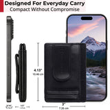 Alpine Swiss RFID Dermot Money Clip Front Pocket Wallet - Black