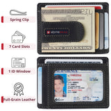Alpine Swiss RFID Dermot Money Clip Front Pocket Wallet - Nubuck Black