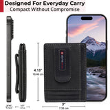 Alpine Swiss RFID Dermot Money Clip Front Pocket Wallet - Nubuck Black