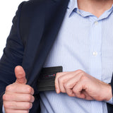 Alpine Swiss Mens RFID Money Clip Leather Minimalist Wallet Card Case ID Window – Nubuck Black