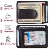 Alpine Swiss RFID Dermot Money Clip Front Pocket Wallet - Brown