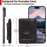 Alpine Swiss RFID Dermot Money Clip Front Pocket Wallet - Brown