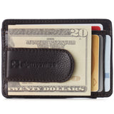Alpine Swiss Mens RFID Money Clip Leather Minimalist Wallet Card Case ID Window – Brown
