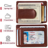 Alpine Swiss RFID Dermot Money Clip Front Pocket Wallet - Tan