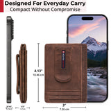 Alpine Swiss RFID Dermot Money Clip Front Pocket Wallet - Nubuck Tan