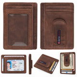 Alpine Swiss RFID Dermot Money Clip Front Pocket Wallet - Nubuck Tan