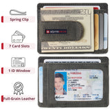 Alpine Swiss RFID Dermot Money Clip Front Pocket Wallet - Nubuck Gray