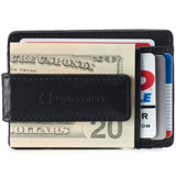 Alpine Swiss Mens RFID Safe Magnetic Money Clip Wallet Slim Front Pocket Wallet – Black