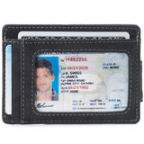 Alpine Swiss Mens RFID Safe Magnetic Money Clip Wallet Slim Front Pocket Wallet – Nubuck Black