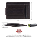 Alpine Swiss Mens RFID Safe Magnetic Money Clip Wallet Slim Front Pocket Wallet – Brown