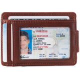 Alpine Swiss Mens RFID Safe Magnetic Money Clip Wallet Slim Front Pocket Wallet – Tan