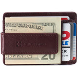 Alpine Swiss Mens RFID Safe Magnetic Money Clip Wallet Slim Front Pocket Wallet – Burgundy