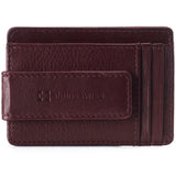 Alpine Swiss Mens RFID Safe Magnetic Money Clip Wallet Slim Front Pocket Wallet – Burgundy