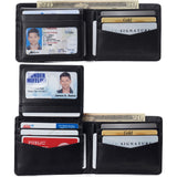 Alpine Swiss Connor Executive Bifold Wallet – Smooth Finish Black