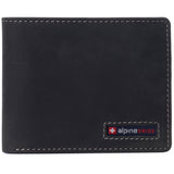 Alpine Swiss Connor Executive Bifold Wallet – Nubuck Black