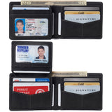 Alpine Swiss Connor Executive Bifold Wallet – Nubuck Black