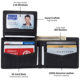 Alpine Swiss Connor Executive Bifold Wallet – Nubuck Black