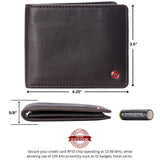 Alpine Swiss Connor Executive Bifold Wallet – Brown