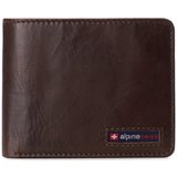 Alpine Swiss Connor Executive Bifold Wallet – Glossy Nappa Brown