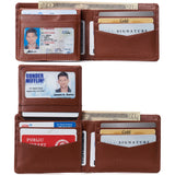Alpine Swiss Connor Executive Bifold Wallet – Smooth Finish Tan