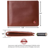 Alpine Swiss Connor Executive Bifold Wallet – Smooth Finish Tan