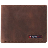 Alpine Swiss Connor Executive Bifold Wallet – Nubuck Tan