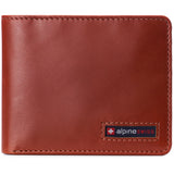 Alpine Swiss Connor Executive Bifold Wallet – Glossy Nappa Tan