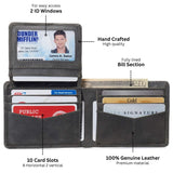 Alpine Swiss Connor Executive Bifold Wallet – Nubuck Gray