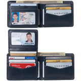 Alpine Swiss Connor Executive Bifold Wallet – Glossy Nappa Teal