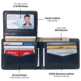 Alpine Swiss Connor Executive Bifold Wallet – Glossy Nappa Teal